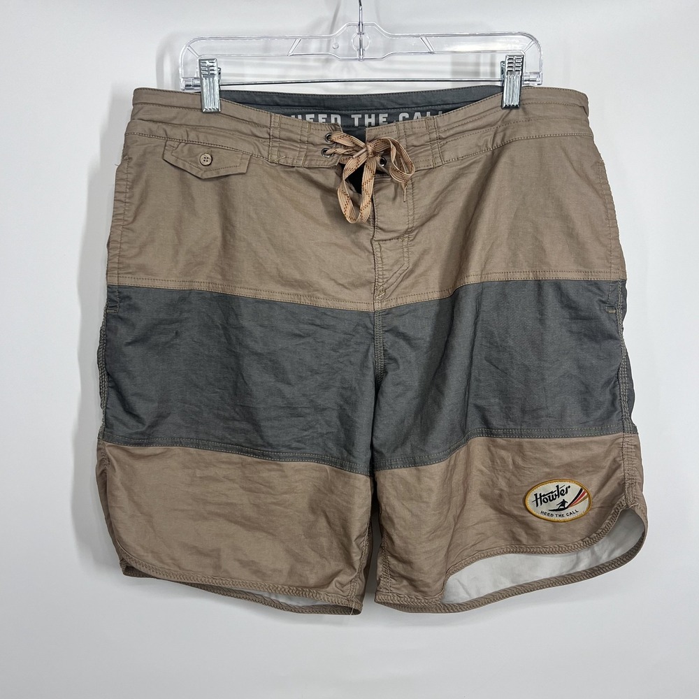 Howler Brothers Waveform Board Shorts Mens 36 Surf Trunks Striped